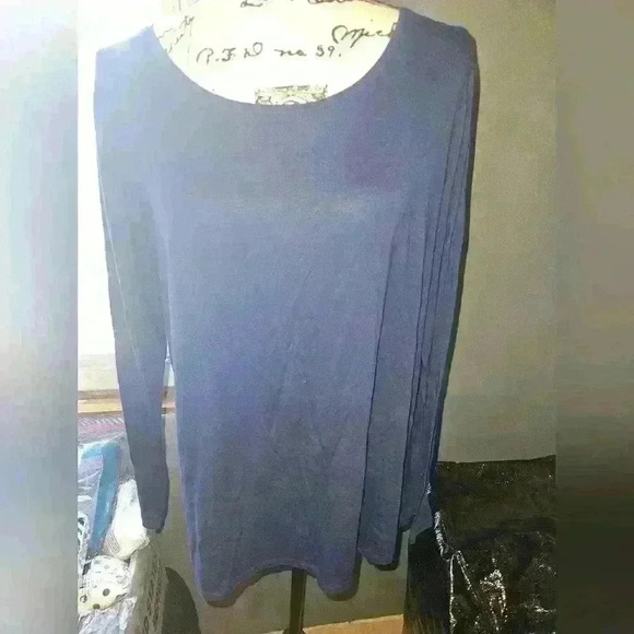 Stylus Womans Blue Long Sleeve Top Size XL - Picture 1 of 10